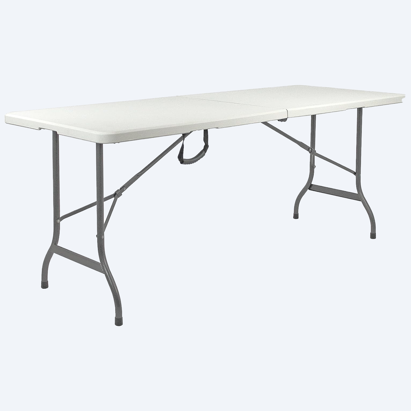 Tavolo pieghevole 180x70 h:74 con piano in plastica Bianco