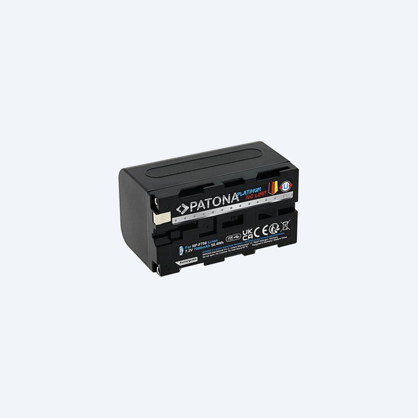 Batteria Patona NP-F750 Platinum 7.2 V 4400 mAh con porta USB-C